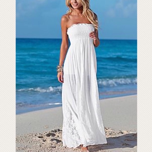 venus white maxi dress